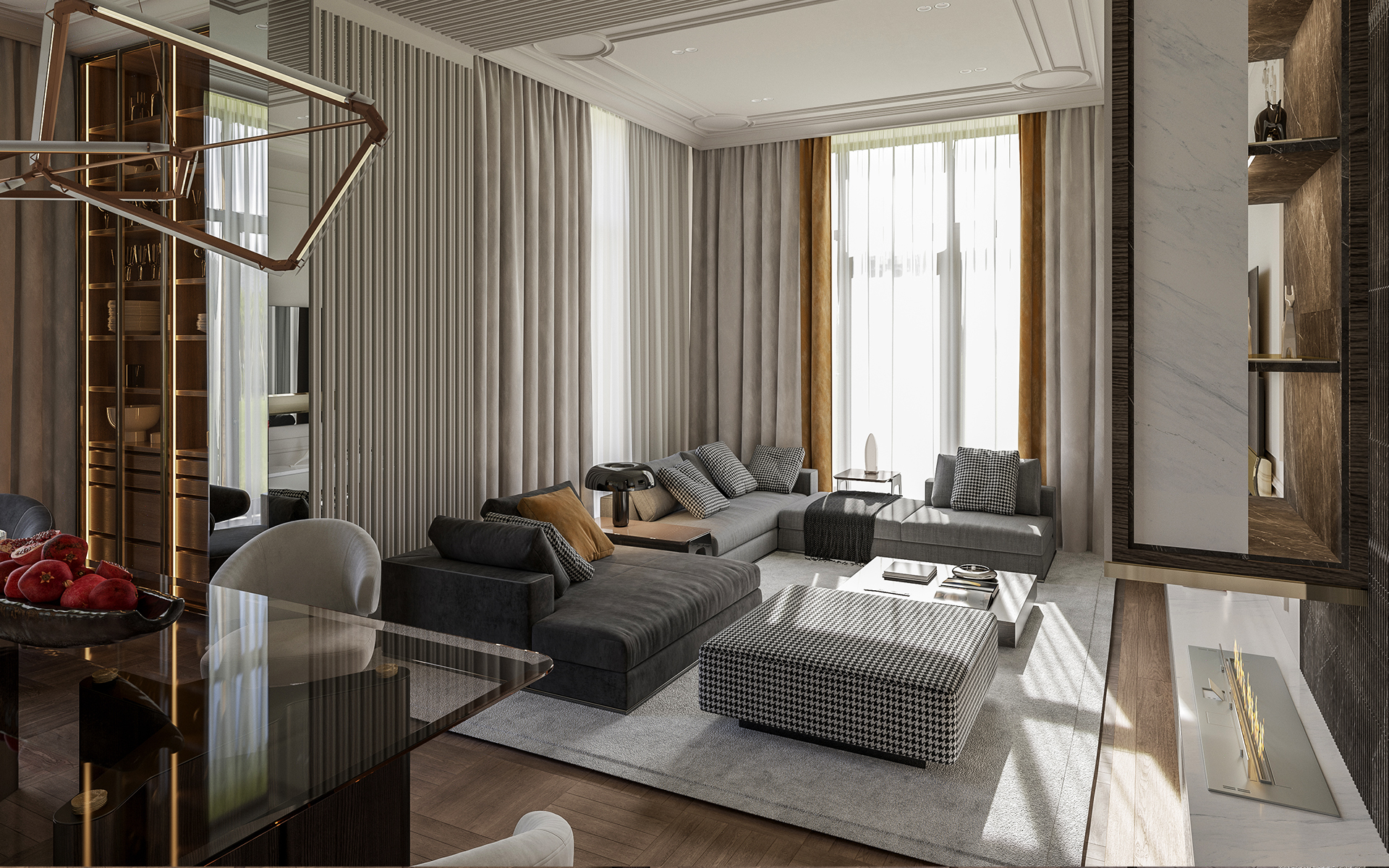 一站式全屋定制美式家具效果图3