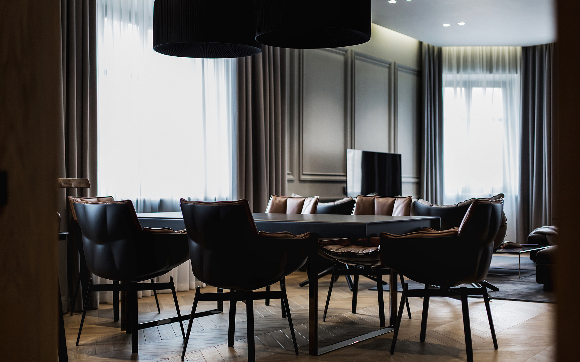 客厅餐厅一体装修效果图5