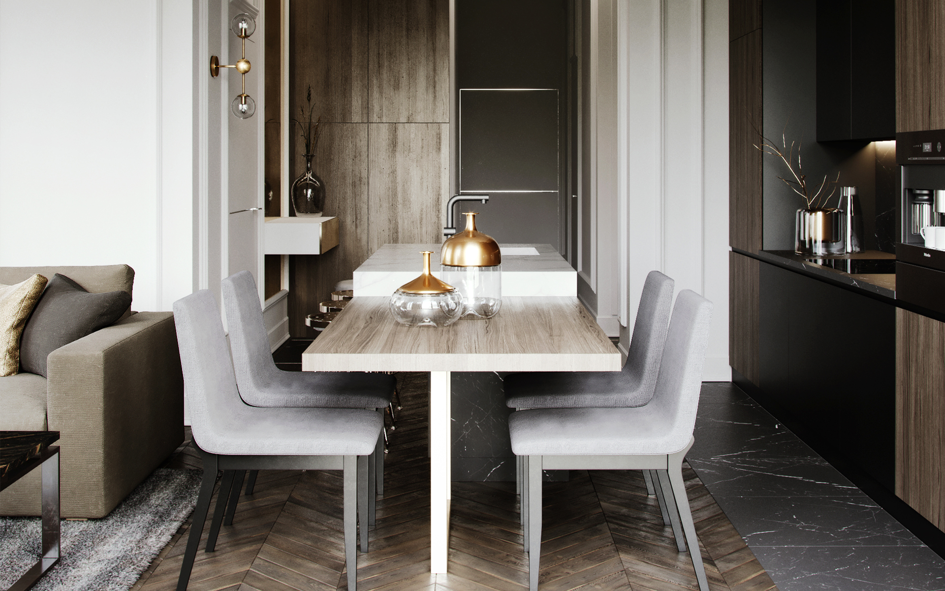 美式全屋定制餐桌家具图2