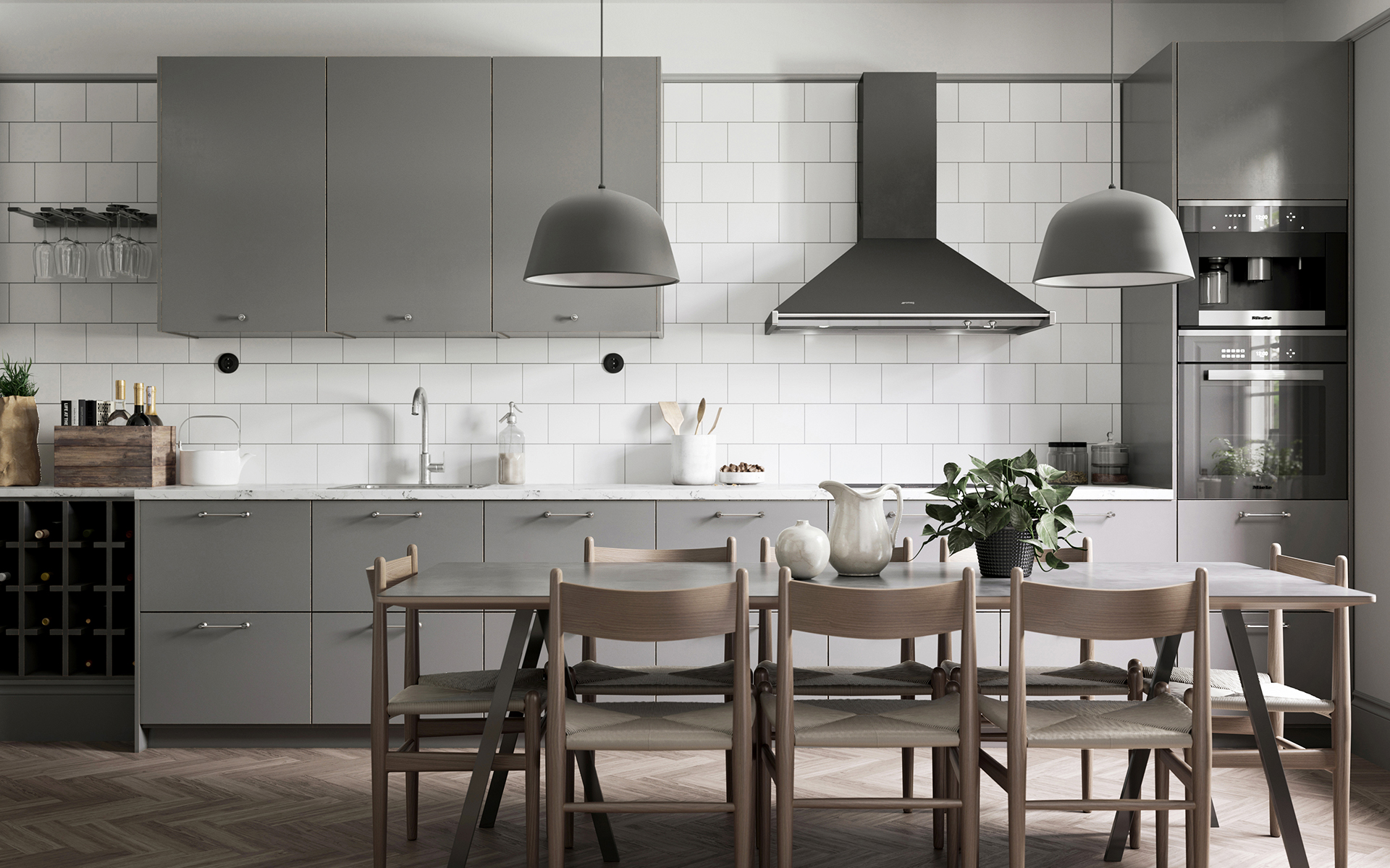 整体定制厨房效果图1