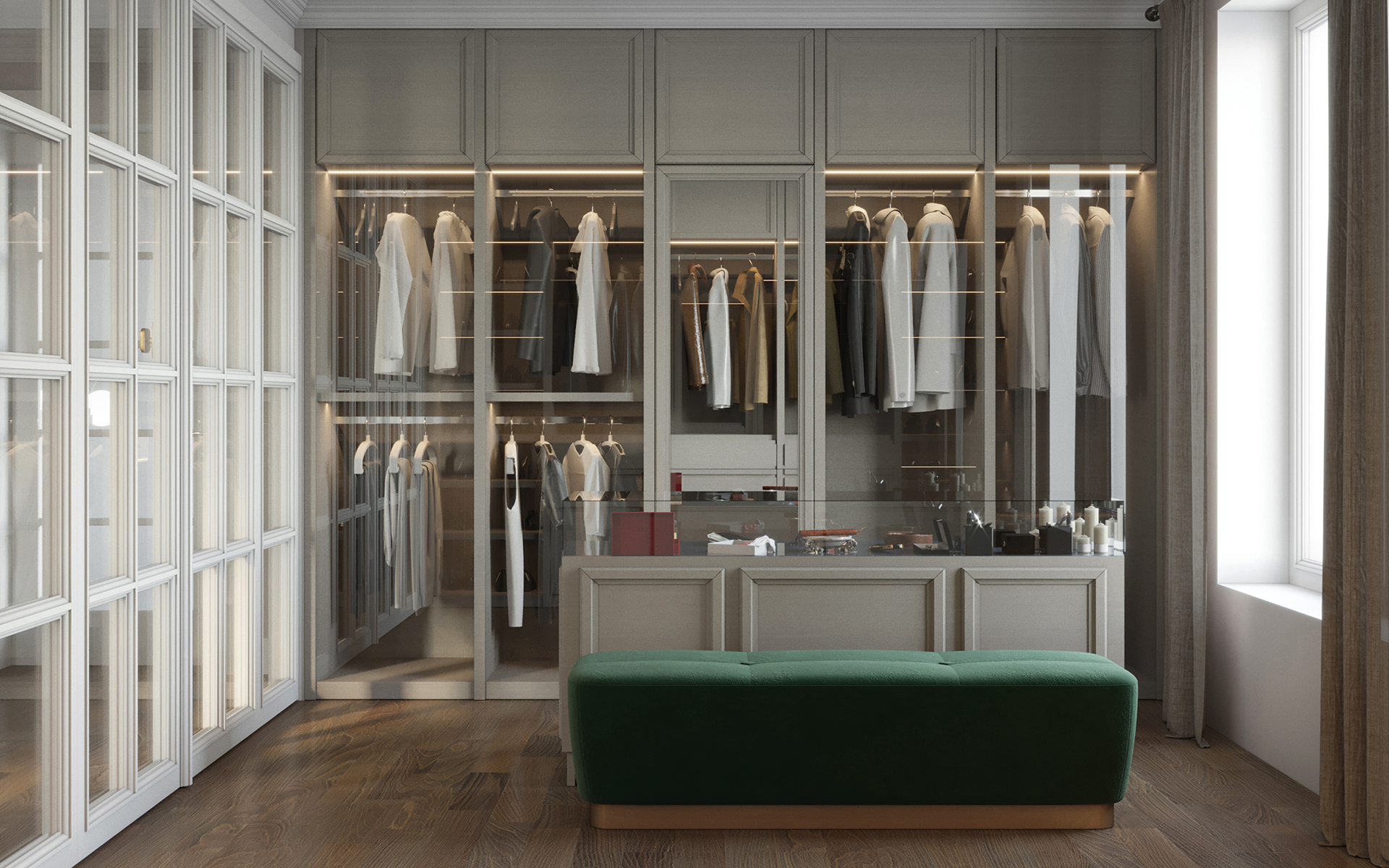 一站式订制卧室衣柜设计效果图1