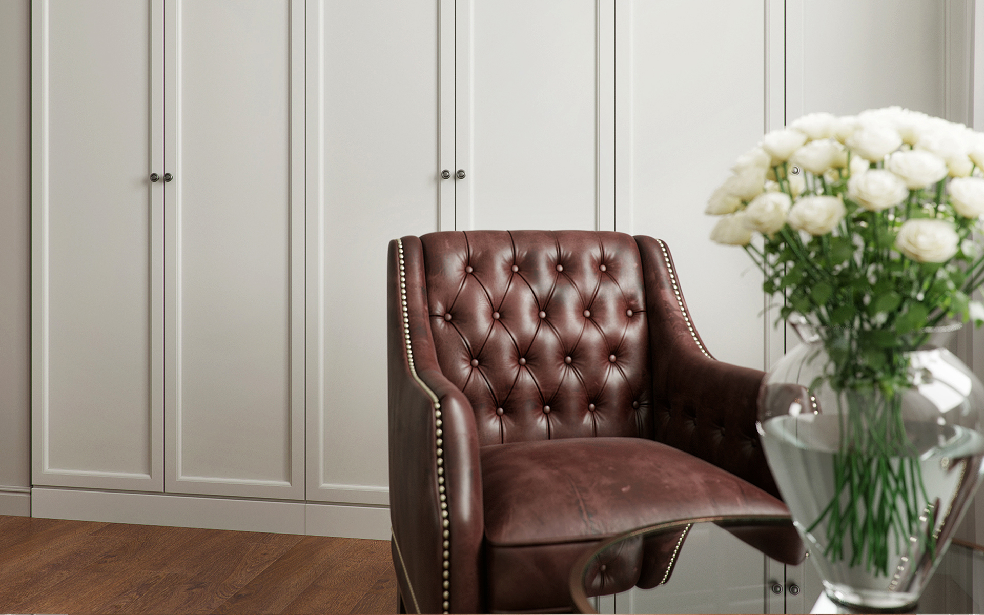 整体定制米白色衣柜图片2