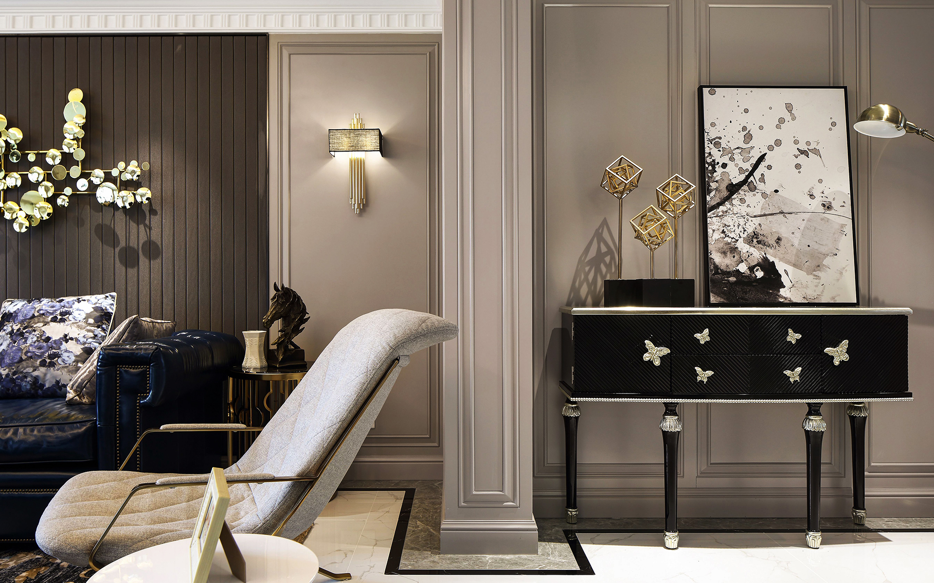 一站式订制护墙板背景墙效果图1