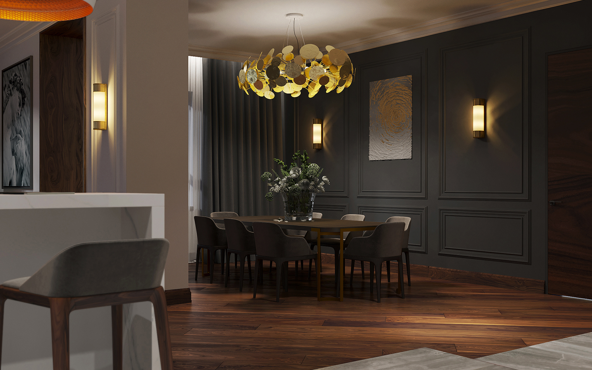 工厂一站式订制护墙板效果图片2