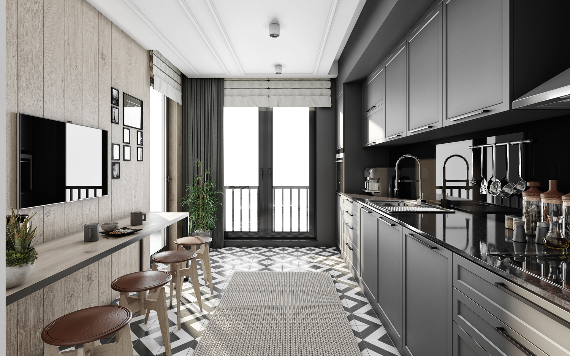 室内装修实木护墙板图片大全4