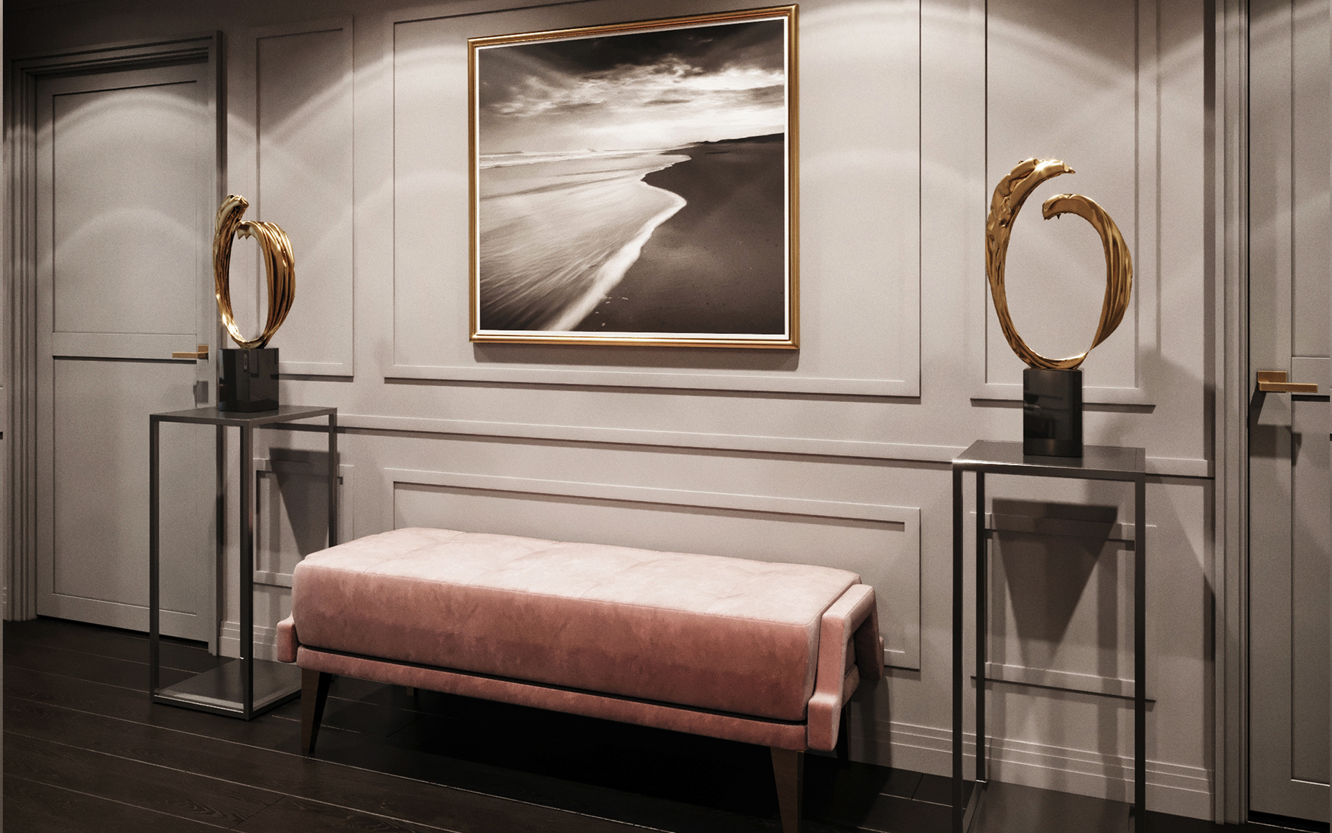 全屋定制护墙板背景墙效果图3