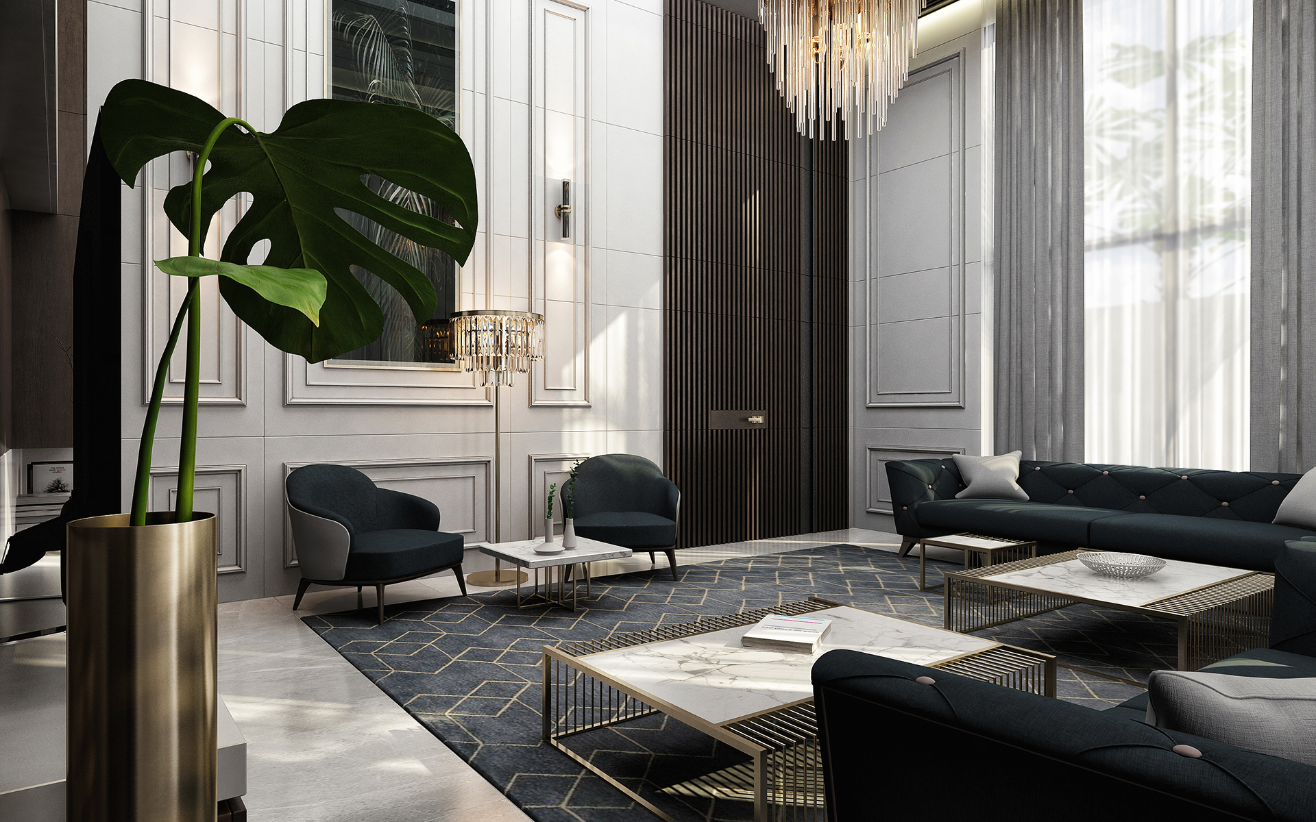 定制美式实木护墙板图片大全2