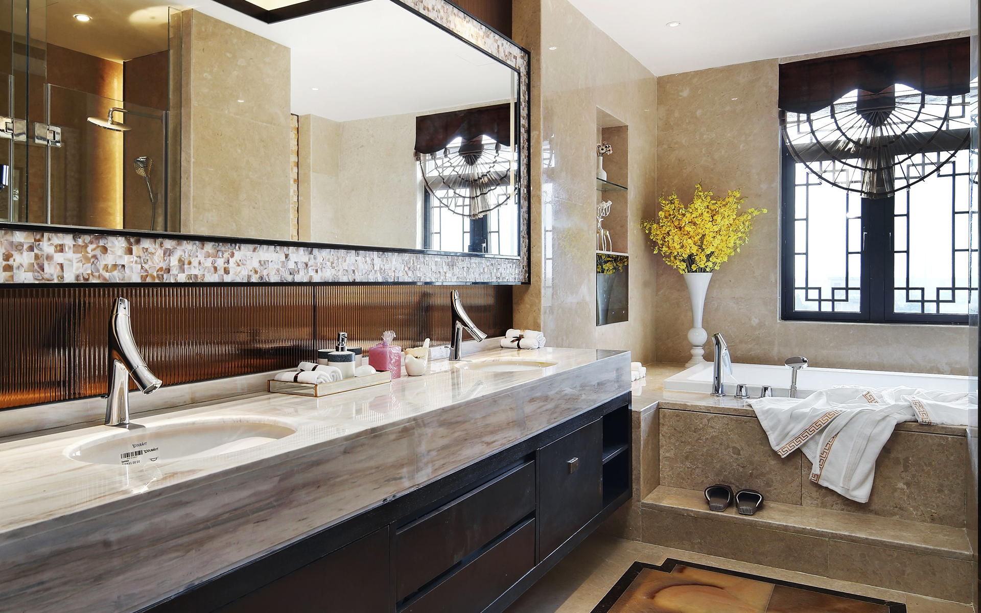 定制美式天然大理石背景墙装修效果图片3