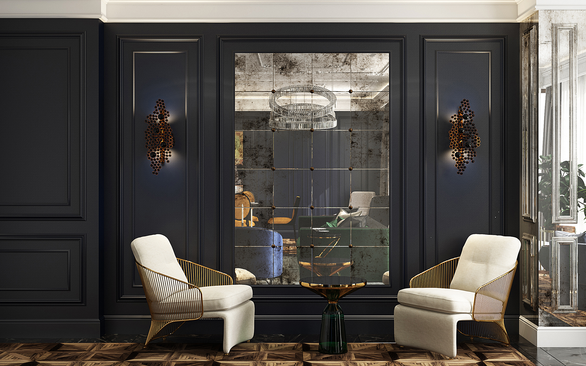 厂家设计定做木饰面背景墙效果图2