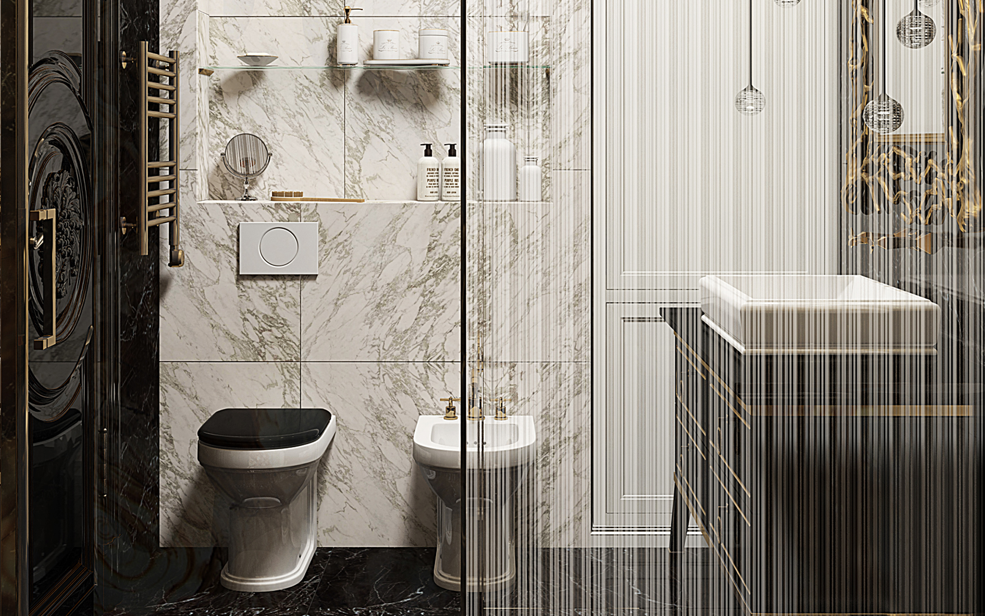 整体定做天然大理石背景墙装修效果图5